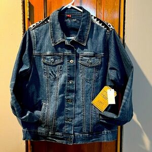 Stetson Women’s Denim Jacket, Aztec Design